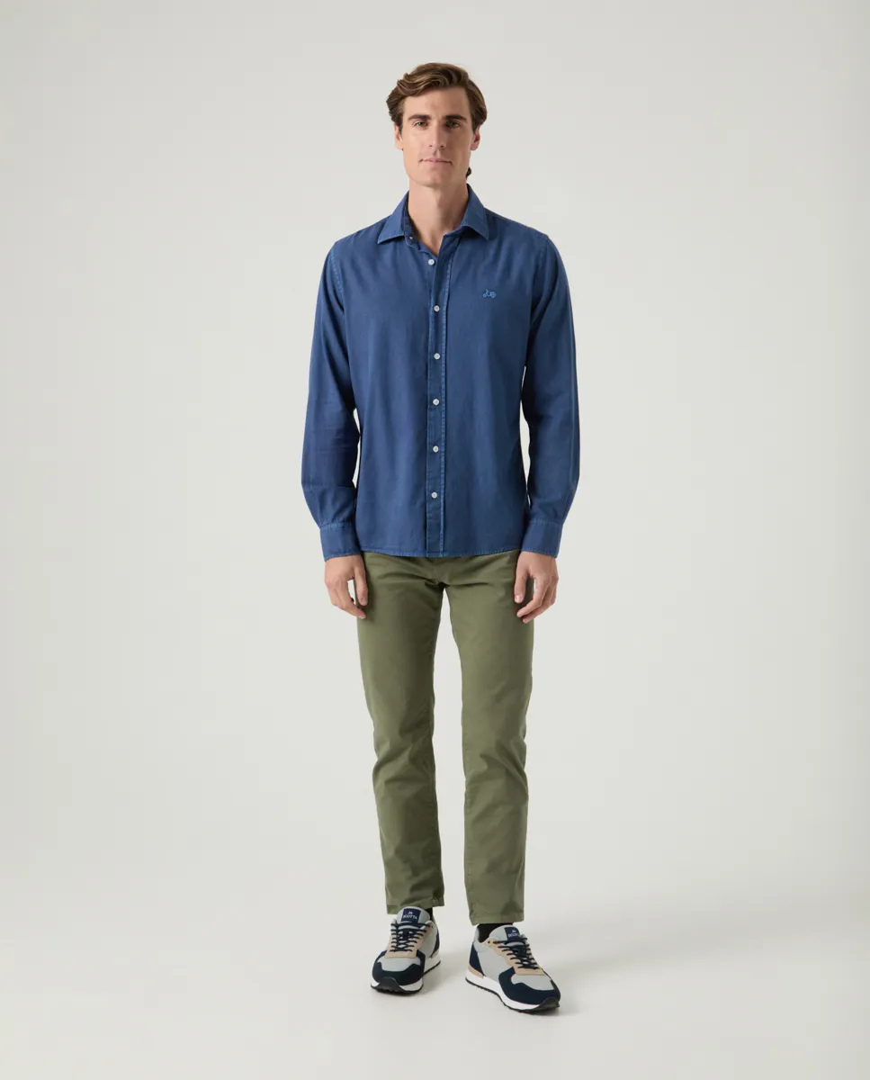 Camisa Sarga Marino - Image 4