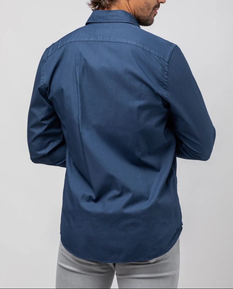 Camisa sarga pocket marino - Image 3