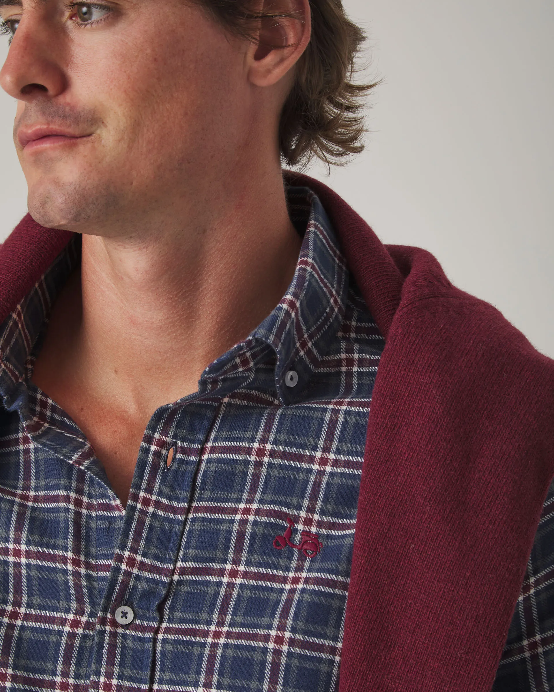 Camisa Tartán Organic Marino - Image 3