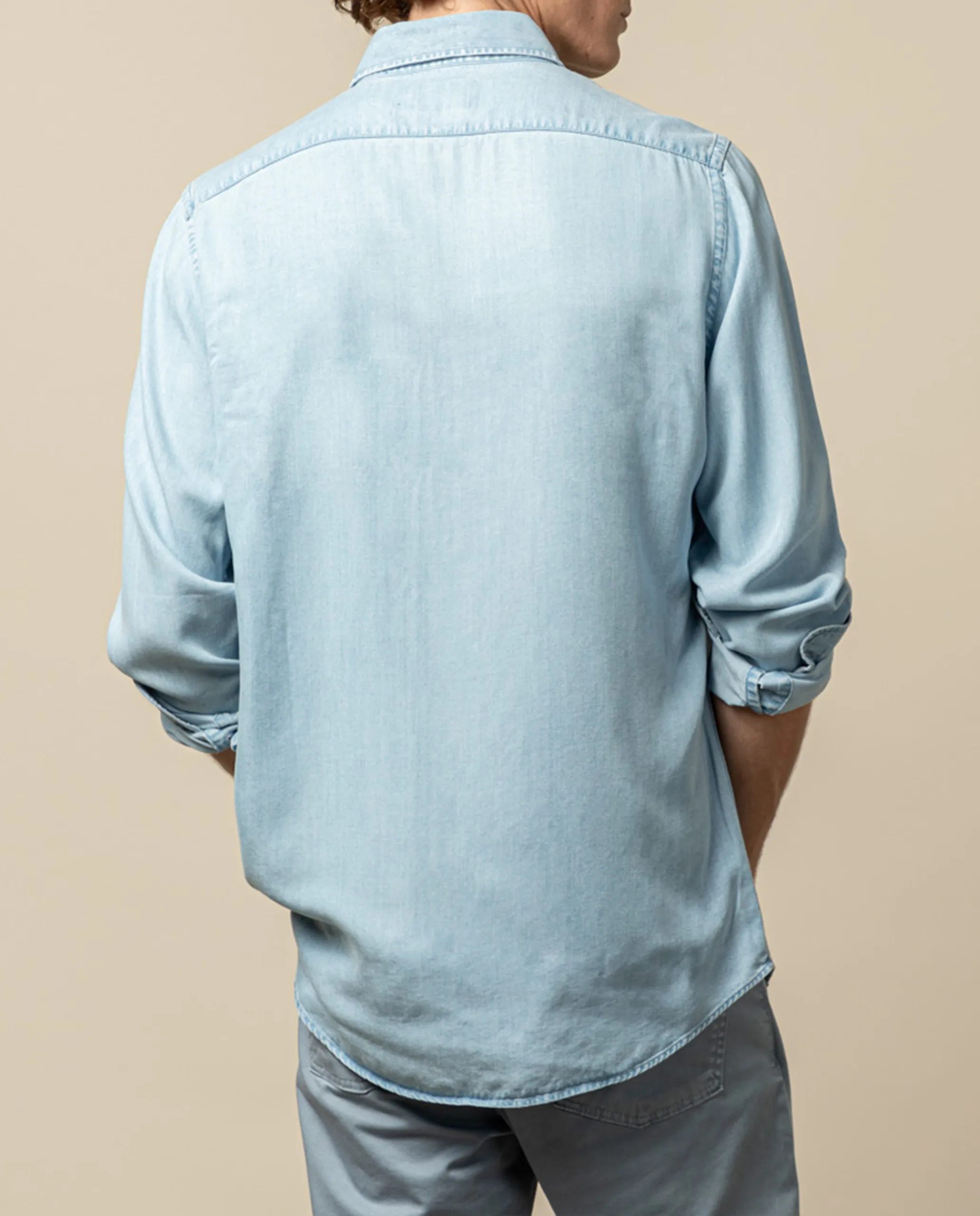 Camisa tencel denim claro - Image 2