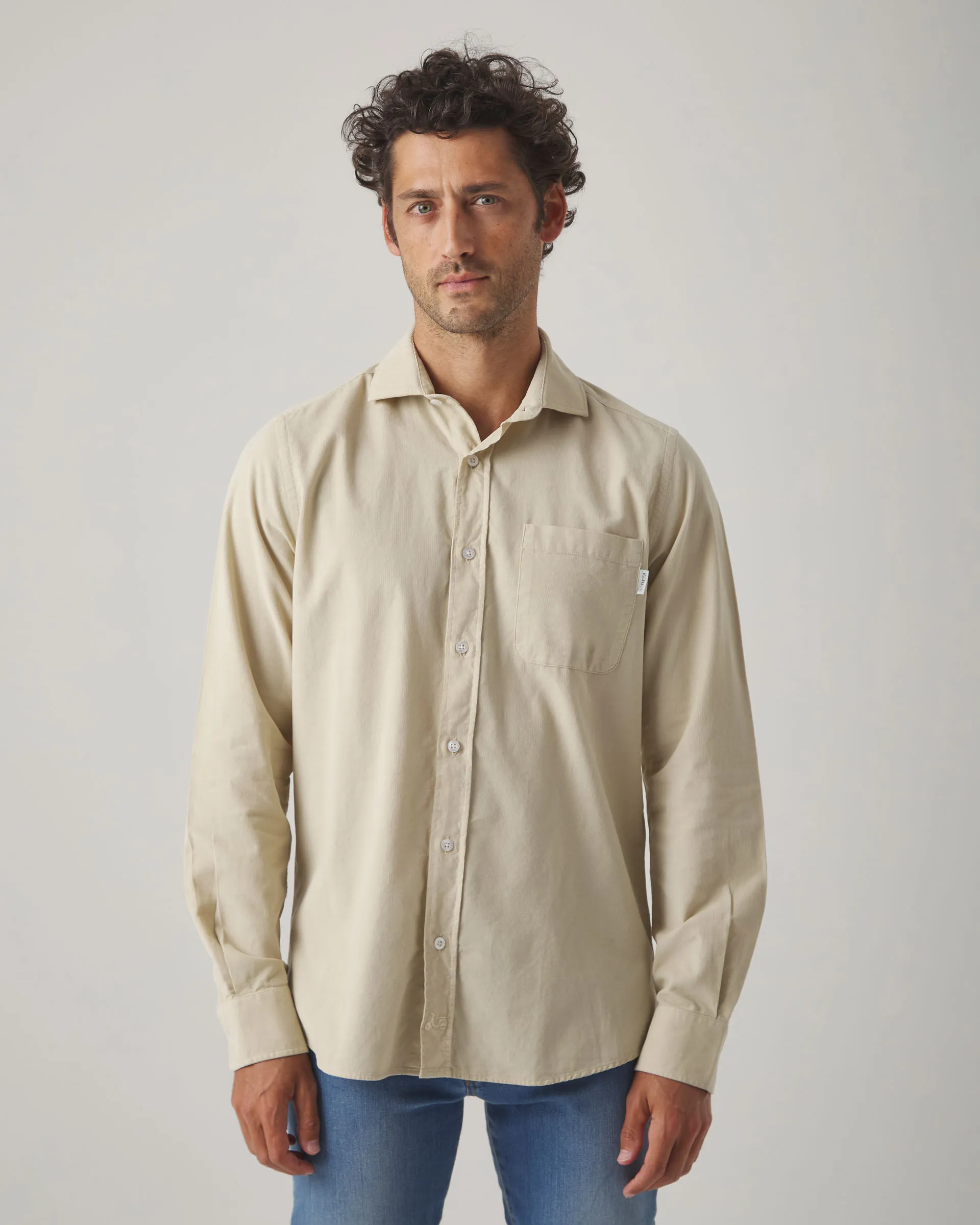 Camisa Wood Pocket Beige