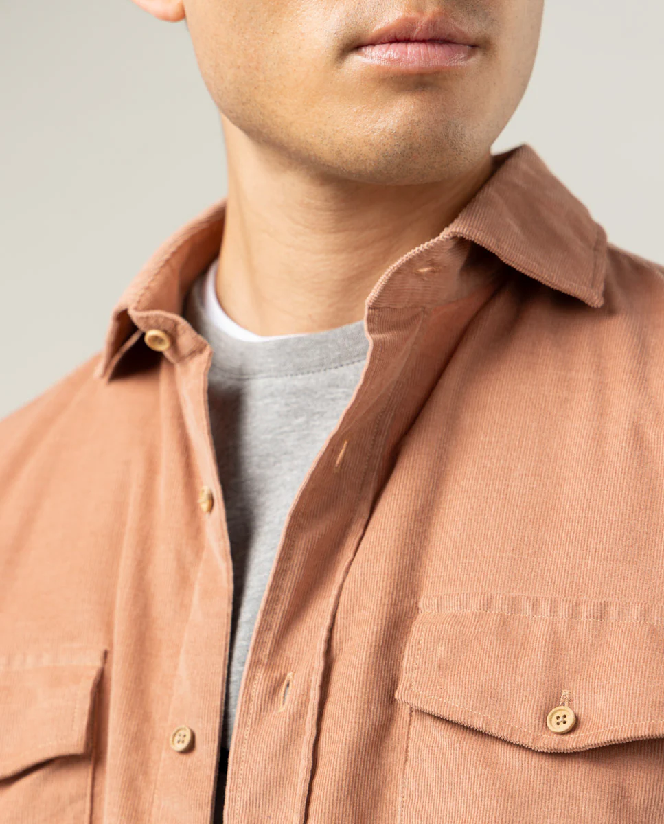 CAMISA WOOD POCKET ROSA - Image 2