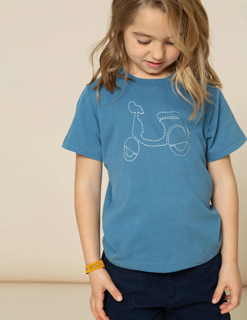 CAMISETA NIÑO LOGO STITCH MARINO