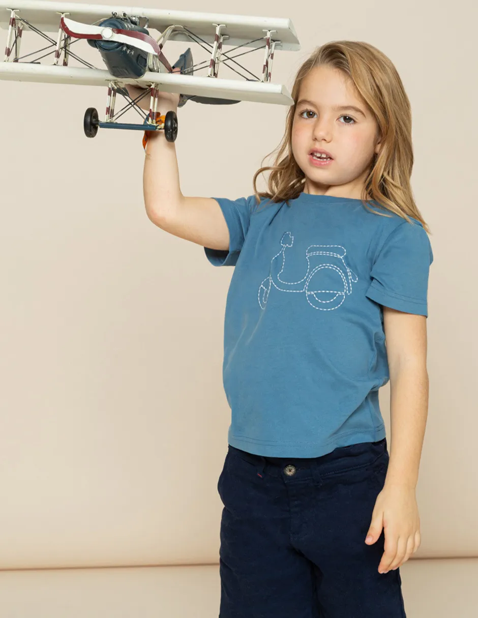 CAMISETA NIÑO LOGO STITCH MARINO - Image 4