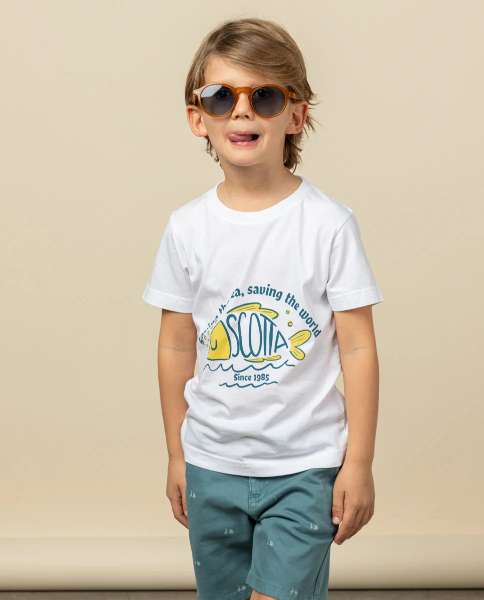 Camiseta niño Scotta fish blanco - Image 3