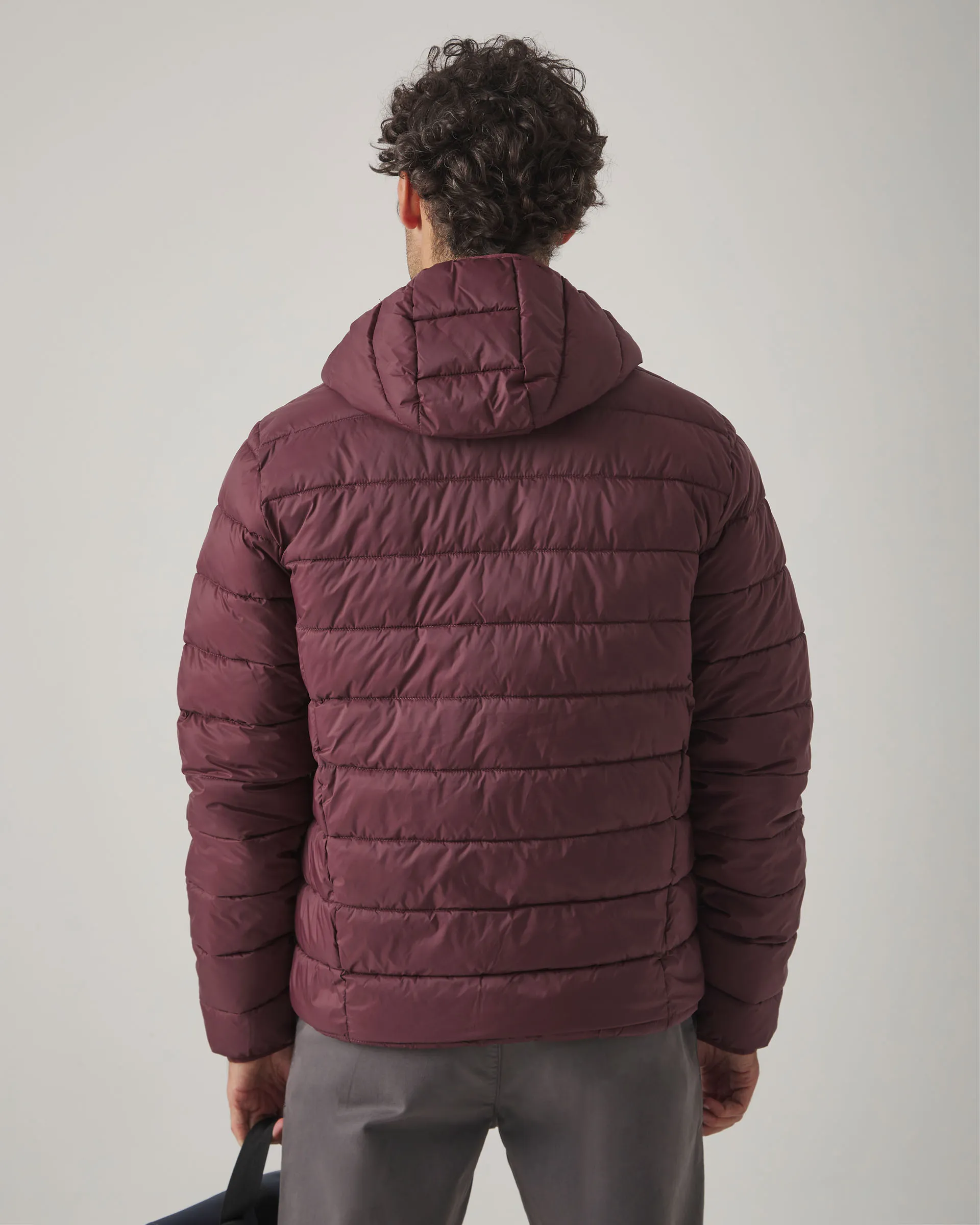 Chaqueta Hood Acolchado Burdeos - Image 2