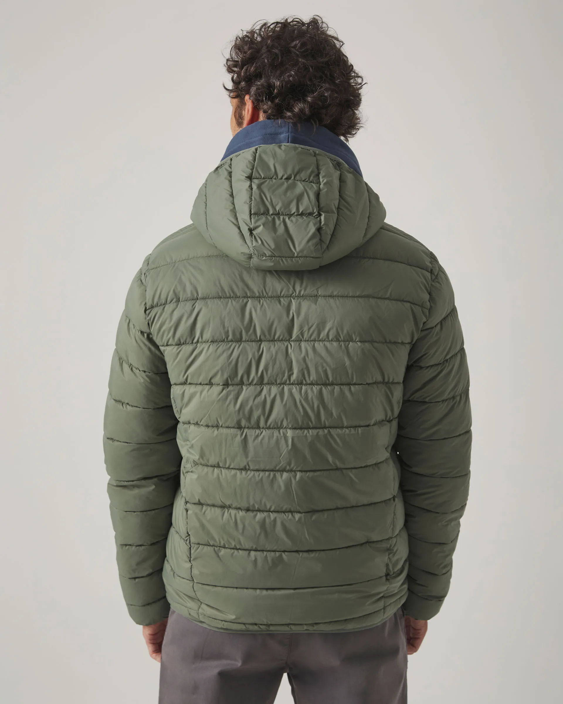 Chaqueta Hood Acolchado Khaki - Image 3