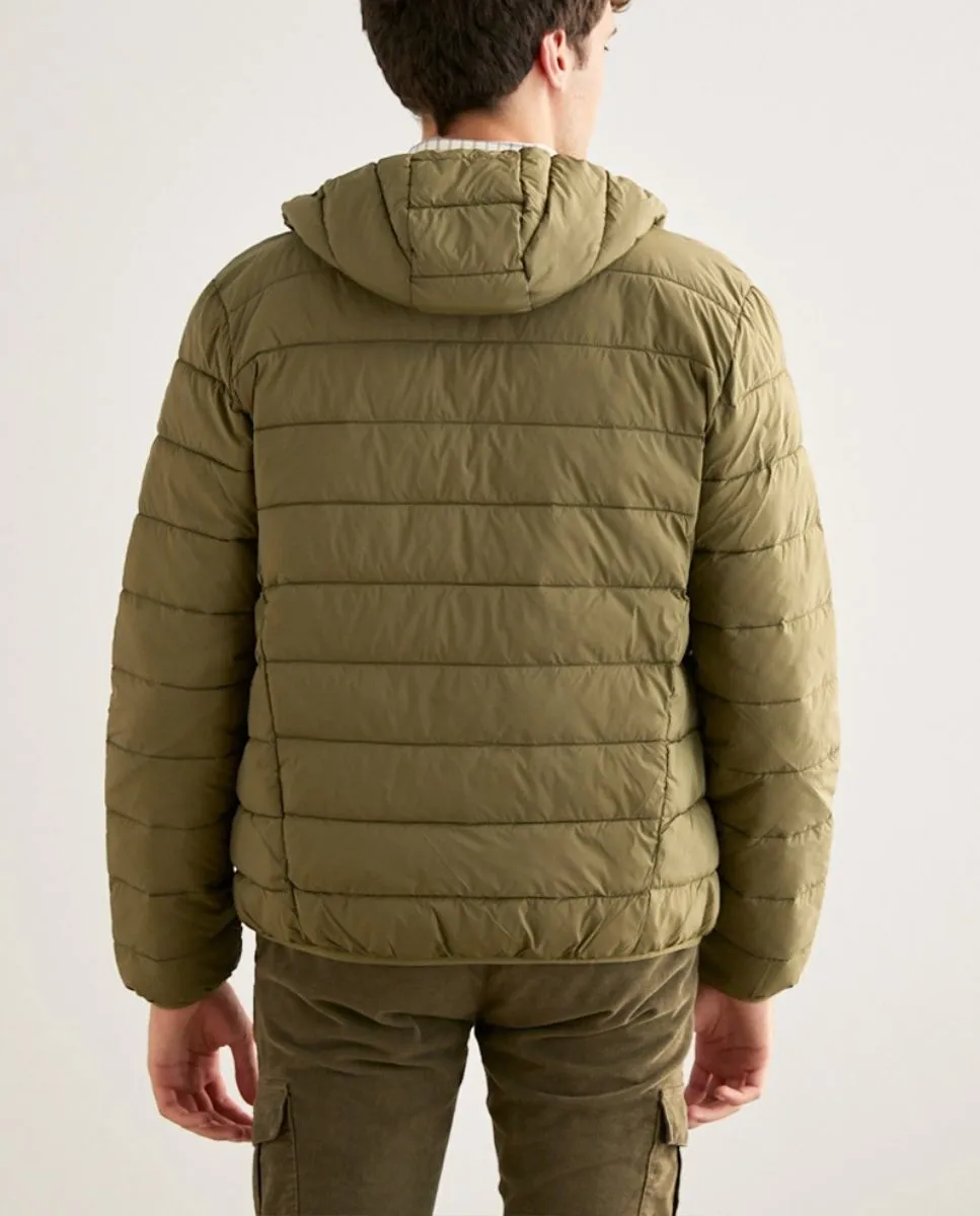 CHAQUETA HOOD ACOLCHADO KHAKI - Image 3
