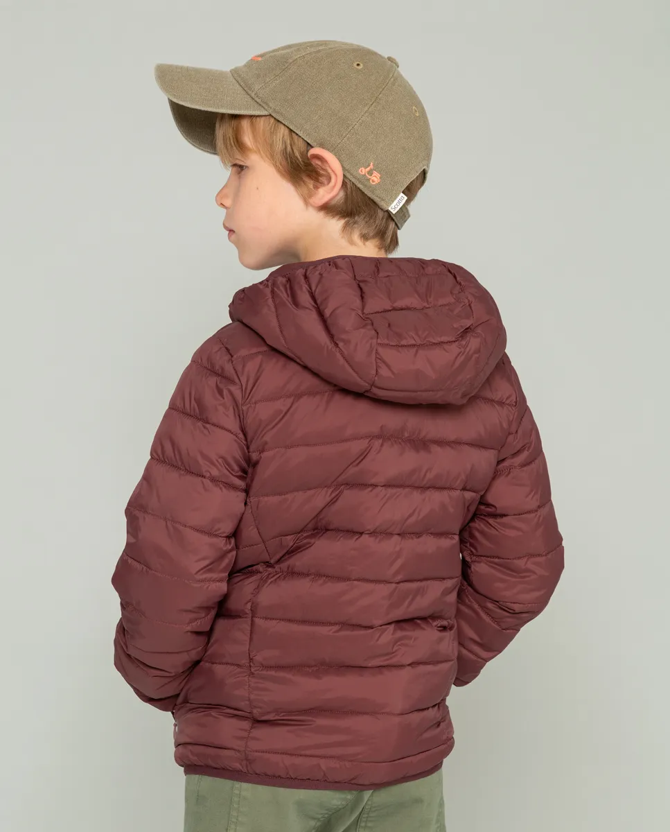 Chaqueta Niño Hood Acolchado Burdeos - Image 2