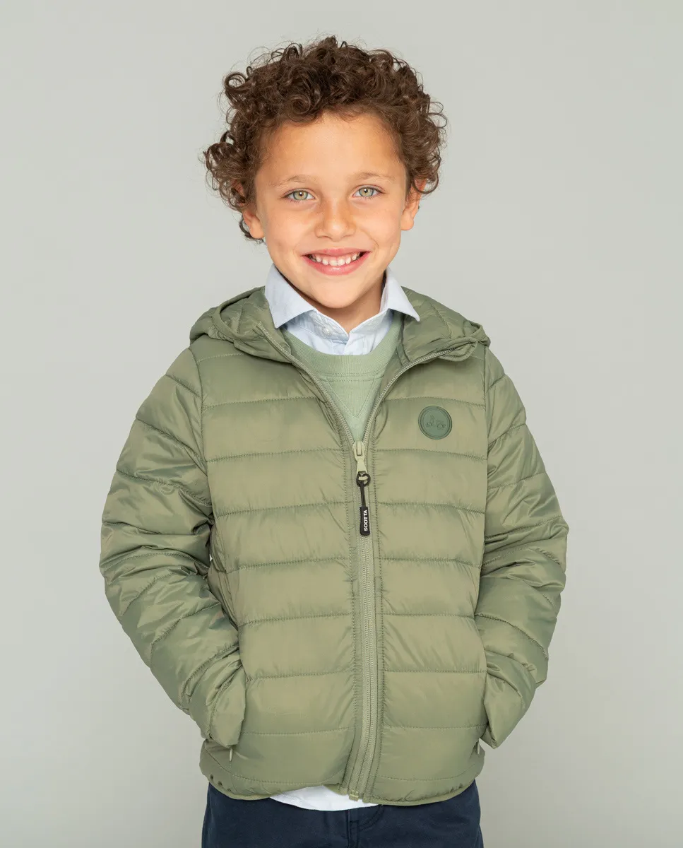 Chaqueta Niño Hood Acolchado Khaki