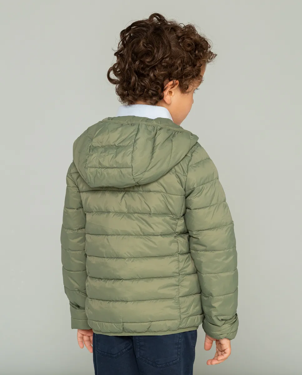 Chaqueta Niño Hood Acolchado Khaki - Image 2