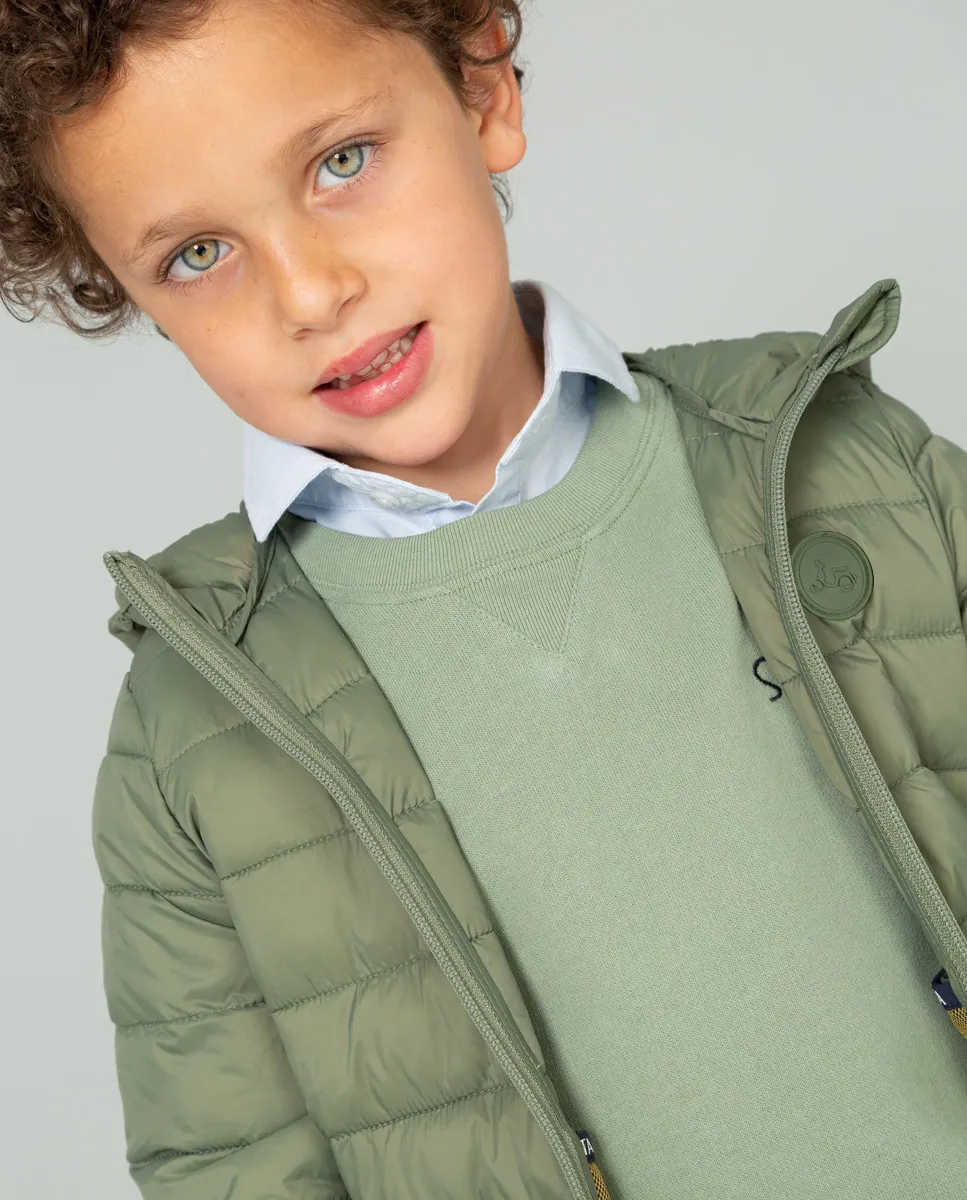 Chaqueta Niño Hood Acolchado Khaki - Image 3