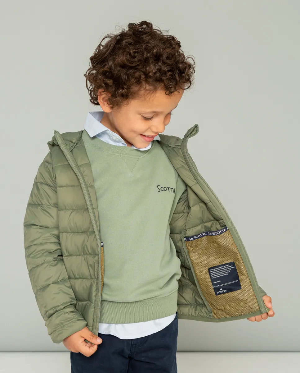 Chaqueta Niño Hood Acolchado Khaki - Image 5