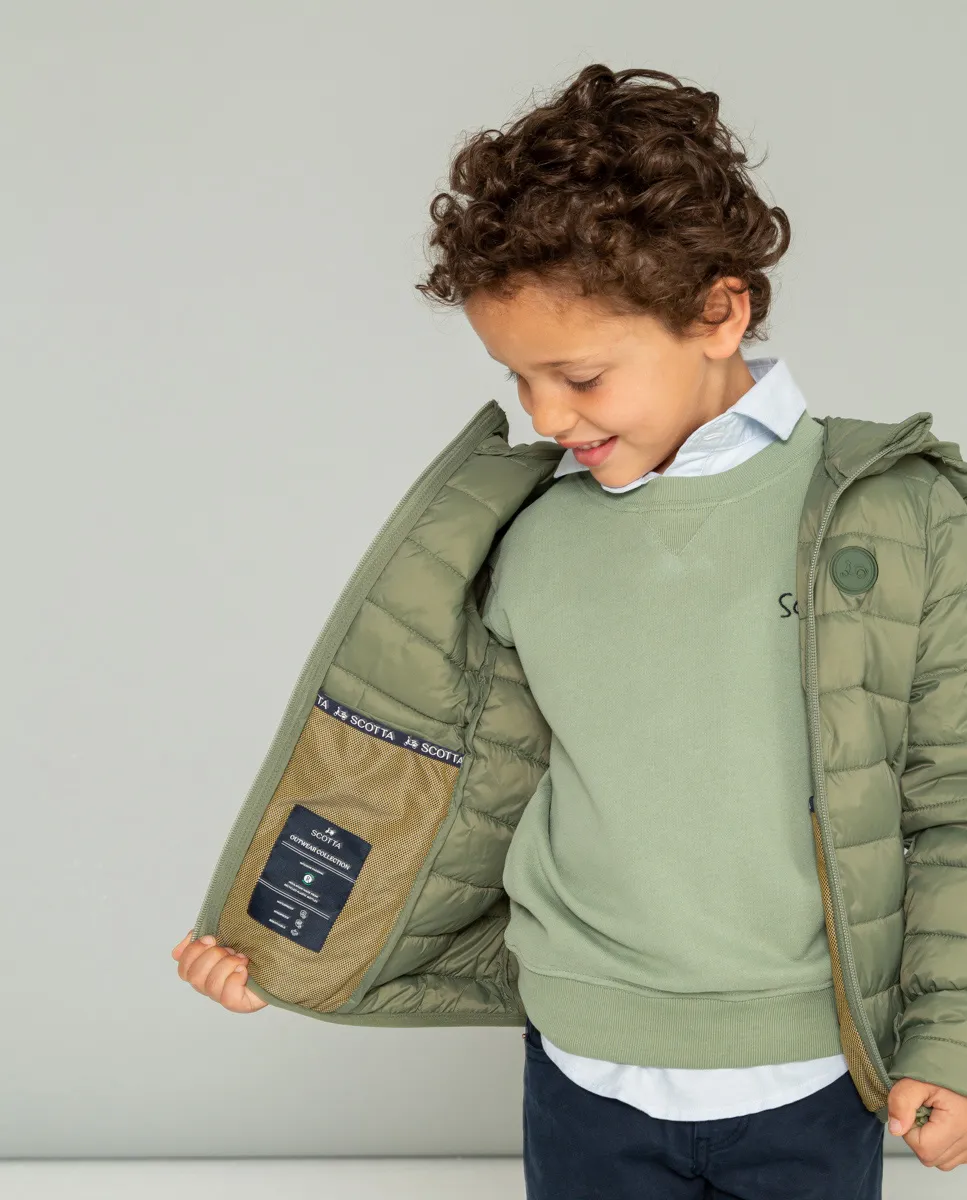Chaqueta Niño Hood Acolchado Khaki - Image 6