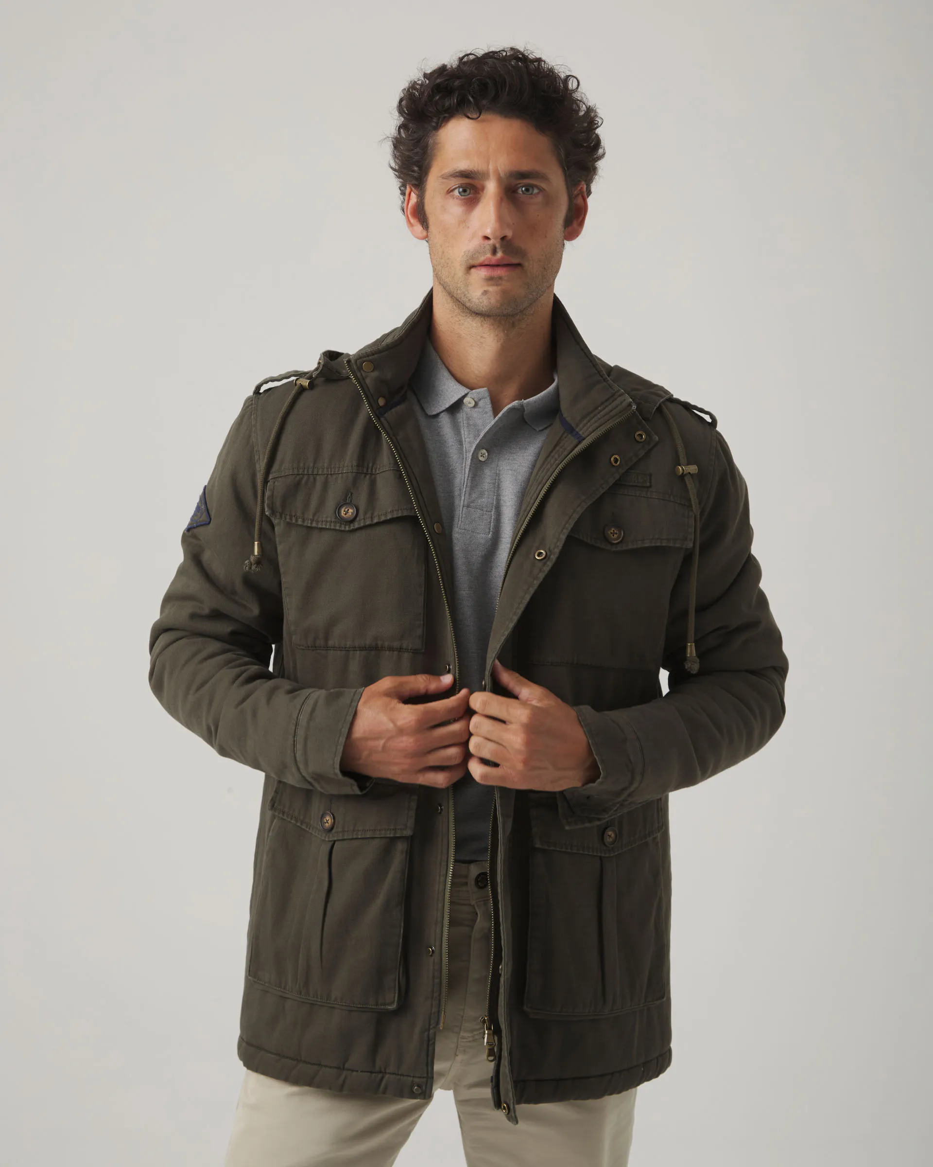 Chaqueta Sahariana Pockets Khaki
