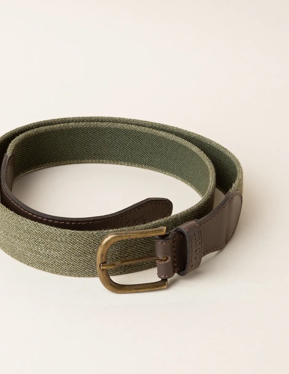Cinturón elástico desgastado khaki - Image 3