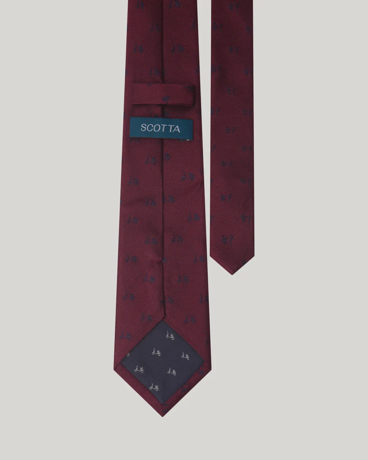 Corbata logo seda burdeos - Image 3
