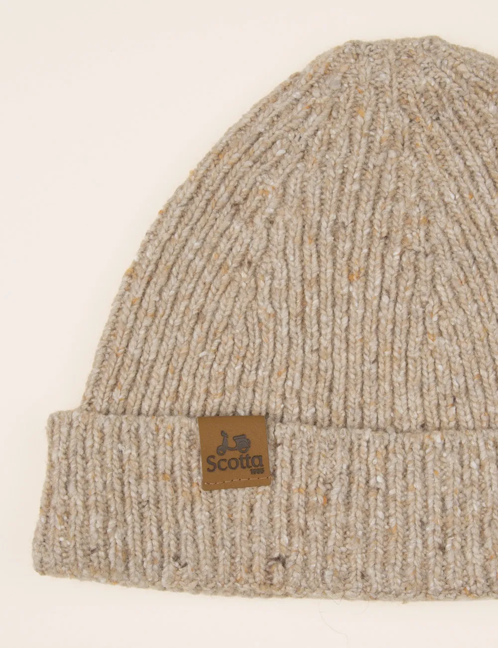 Gorro canalé beige - Image 2