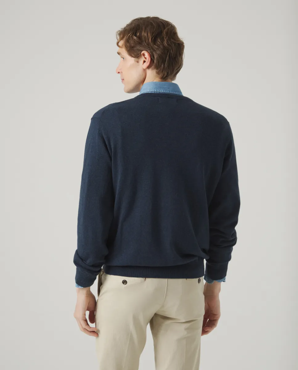 Jersey Classic V Neck Cotton Marino - Image 3