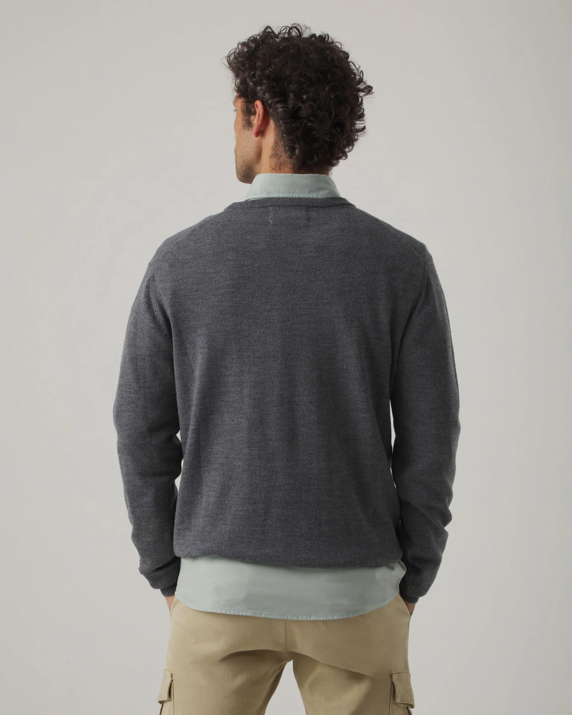 Jersey Crew Neck Merino Gris Medio - Image 2