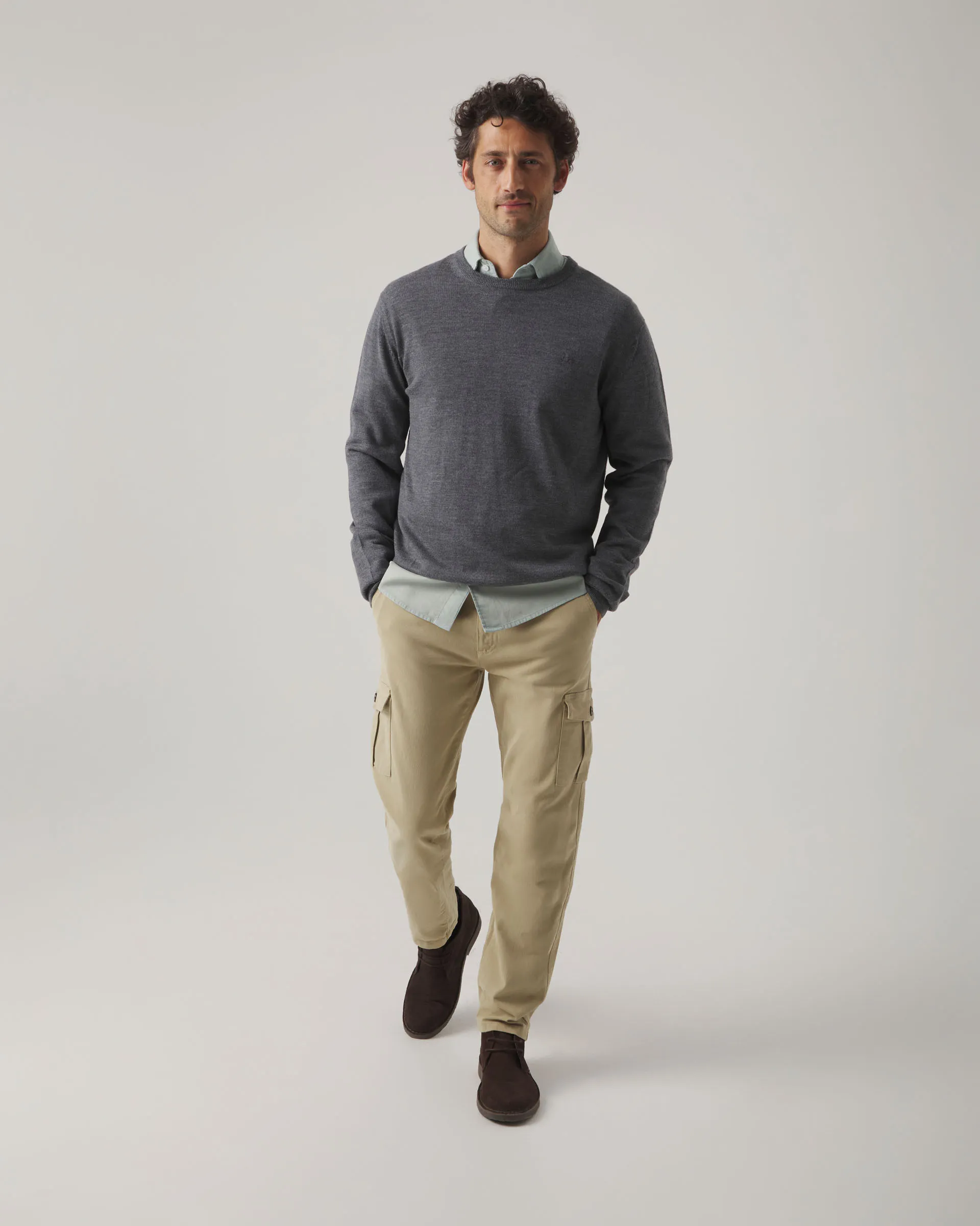 Jersey Crew Neck Merino Gris Medio - Image 4