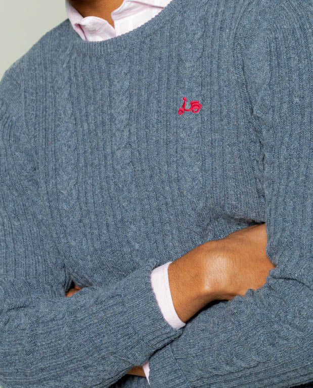 Jersey crew neck ochos azul grisaceo - Image 2