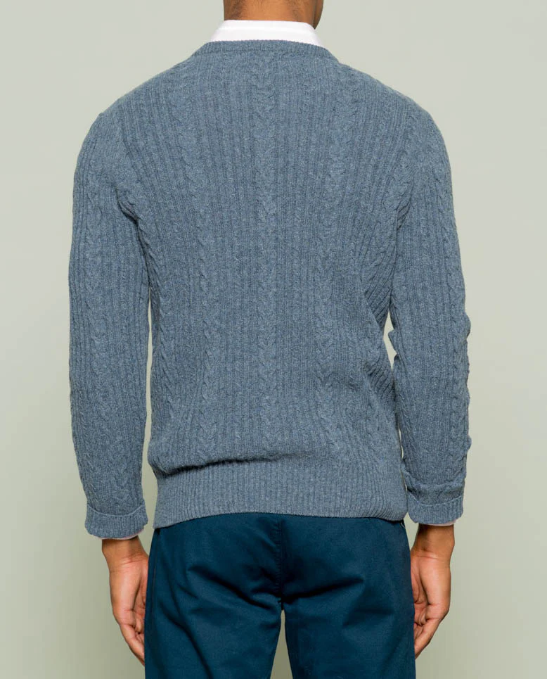 Jersey crew neck ochos azul grisaceo - Image 3