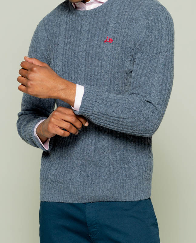 Jersey crew neck ochos azul grisaceo - Image 4