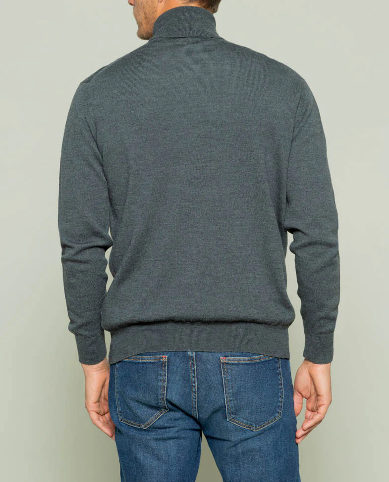 Jersey turtle neck merino gris oscuro - Image 3