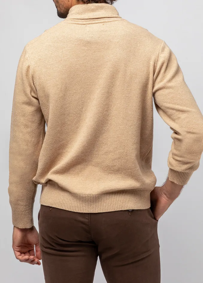 Jersey cuello smoking beige - Image 2