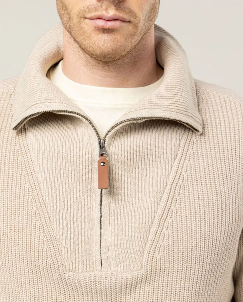 JERSEY GALES HALF ZIP CRUDO - Image 2