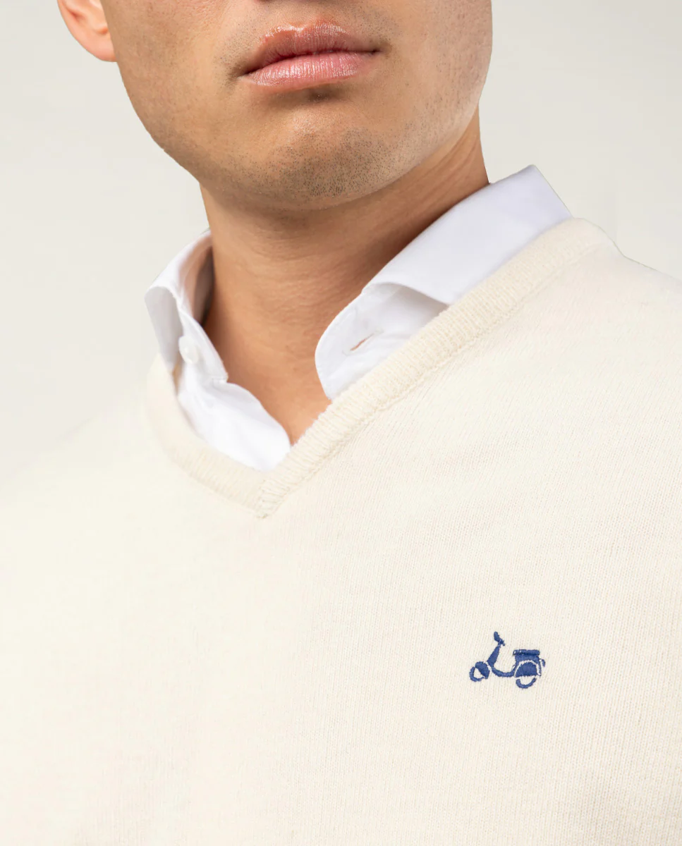 JERSEY ICONIC V NECK CRUDO - Image 2