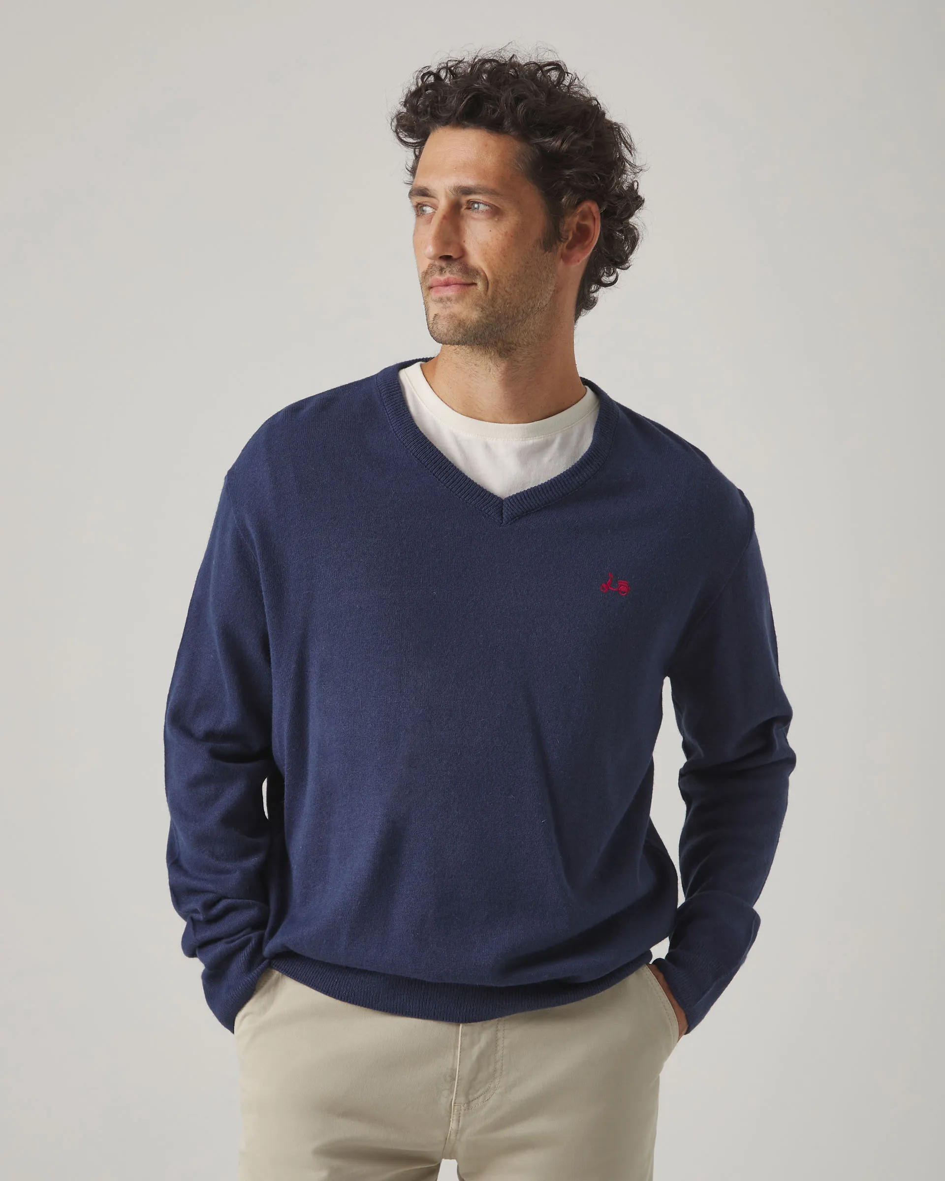 Jersey Iconic V Neck Marino - Image 4