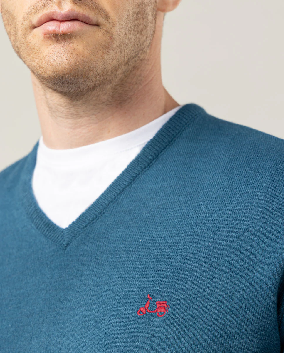 JERSEY ICONIC V NECK MARINO - Image 2