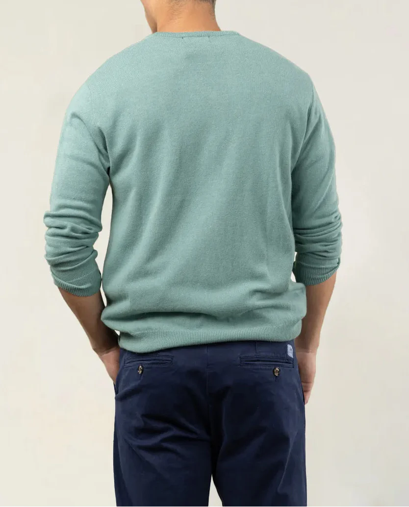 JERSEY ICONIC V NECK VERDE GRISACEO - Image 3