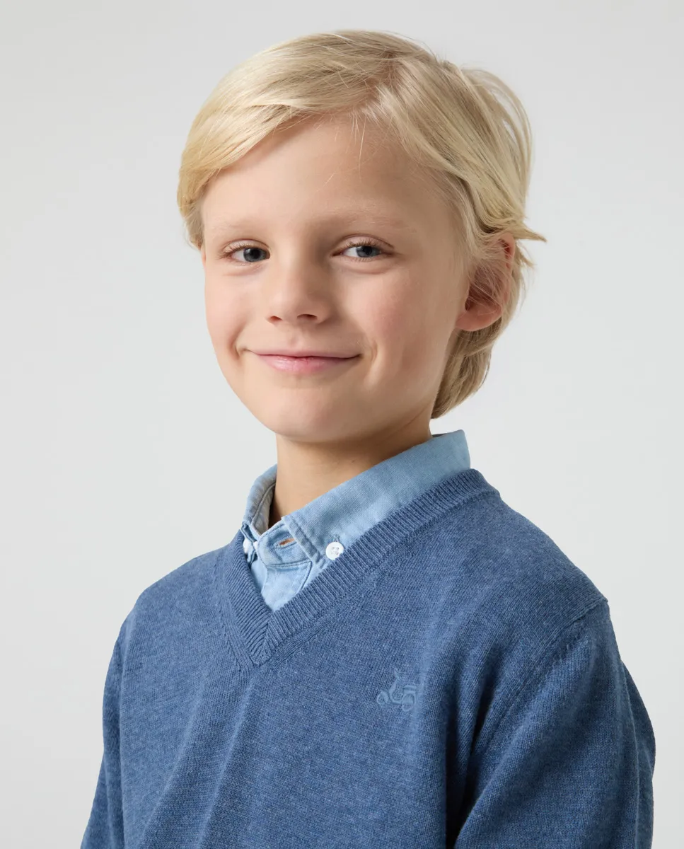 Jersey Niño Classic V Neck Cotton Denim - Image 3