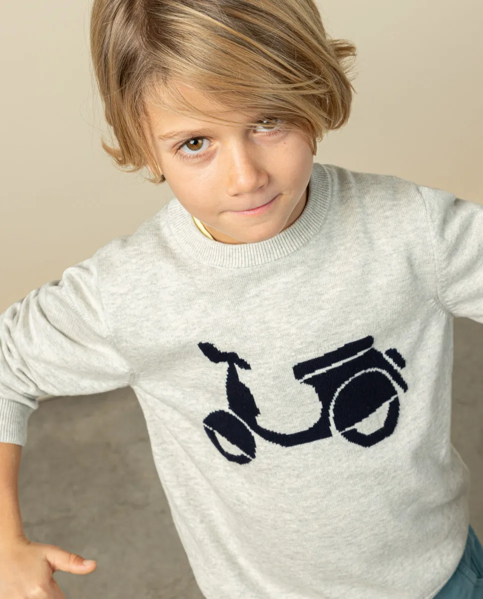 JERSEY NIÑO LOGO MOTO GRIS - Image 3