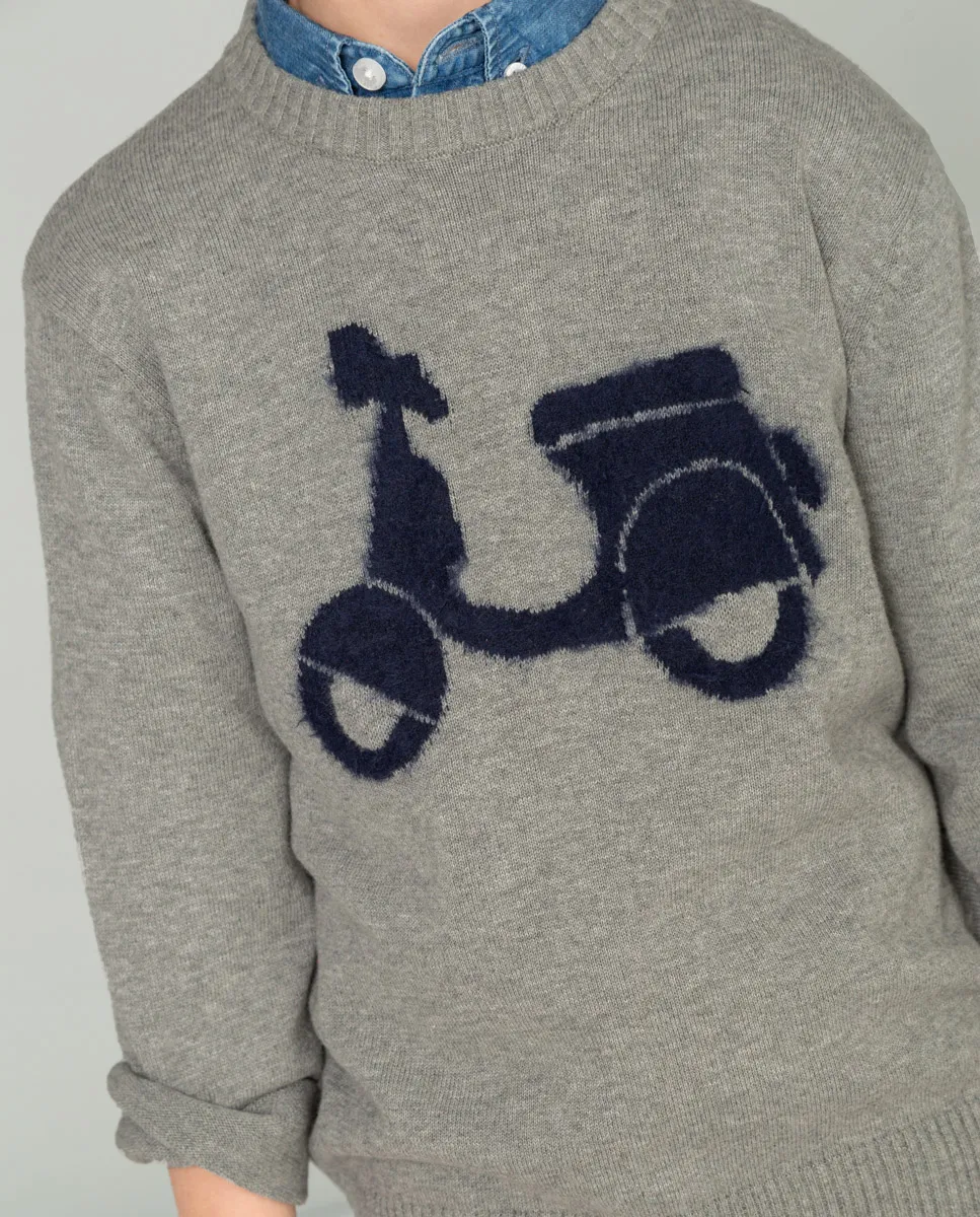 Jersey Niño Moto Logo Gris - Image 3