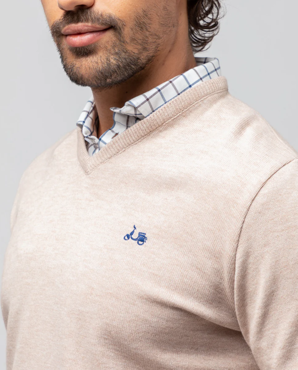 Jersey pico coderas angora beige - Image 3
