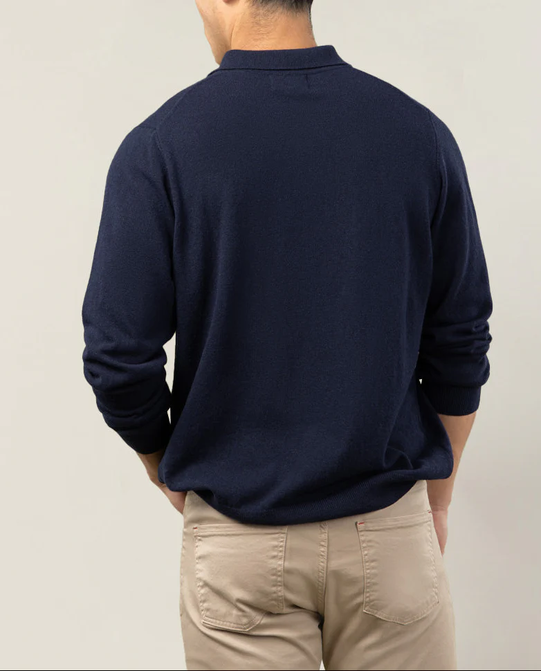 Jersey polo cashmere marino - Image 3