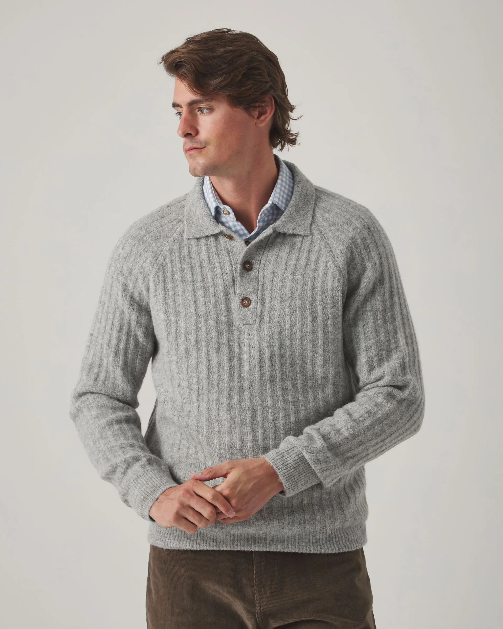 Jersey Polo Ranglán Gris - Image 2
