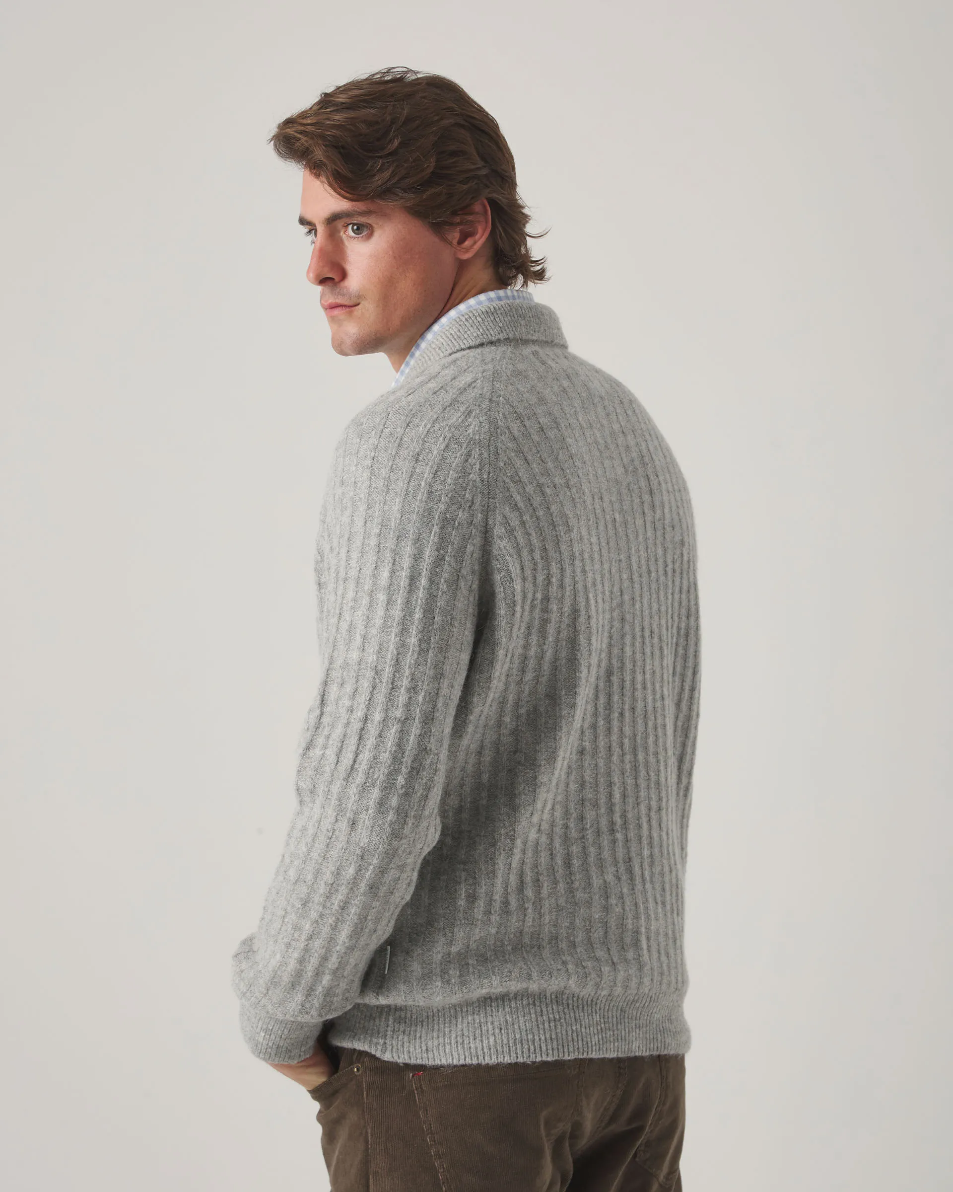 Jersey Polo Ranglán Gris - Image 3