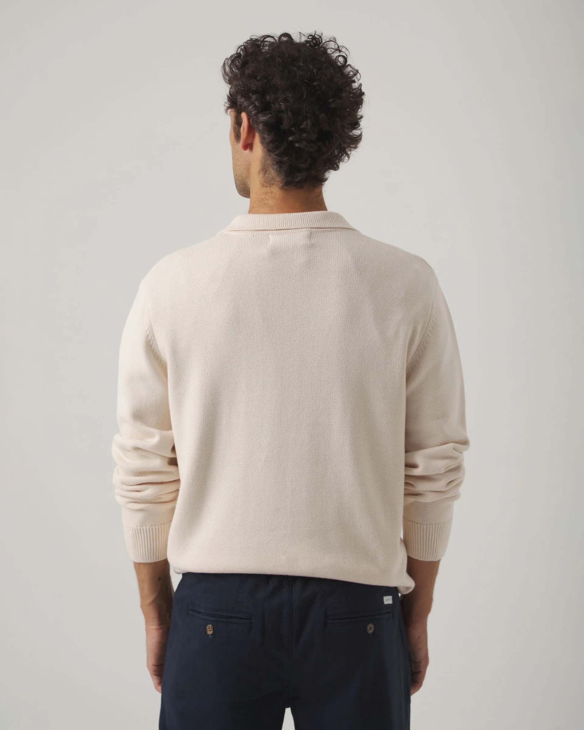 Jersey Polo Zip Crudo - Image 3