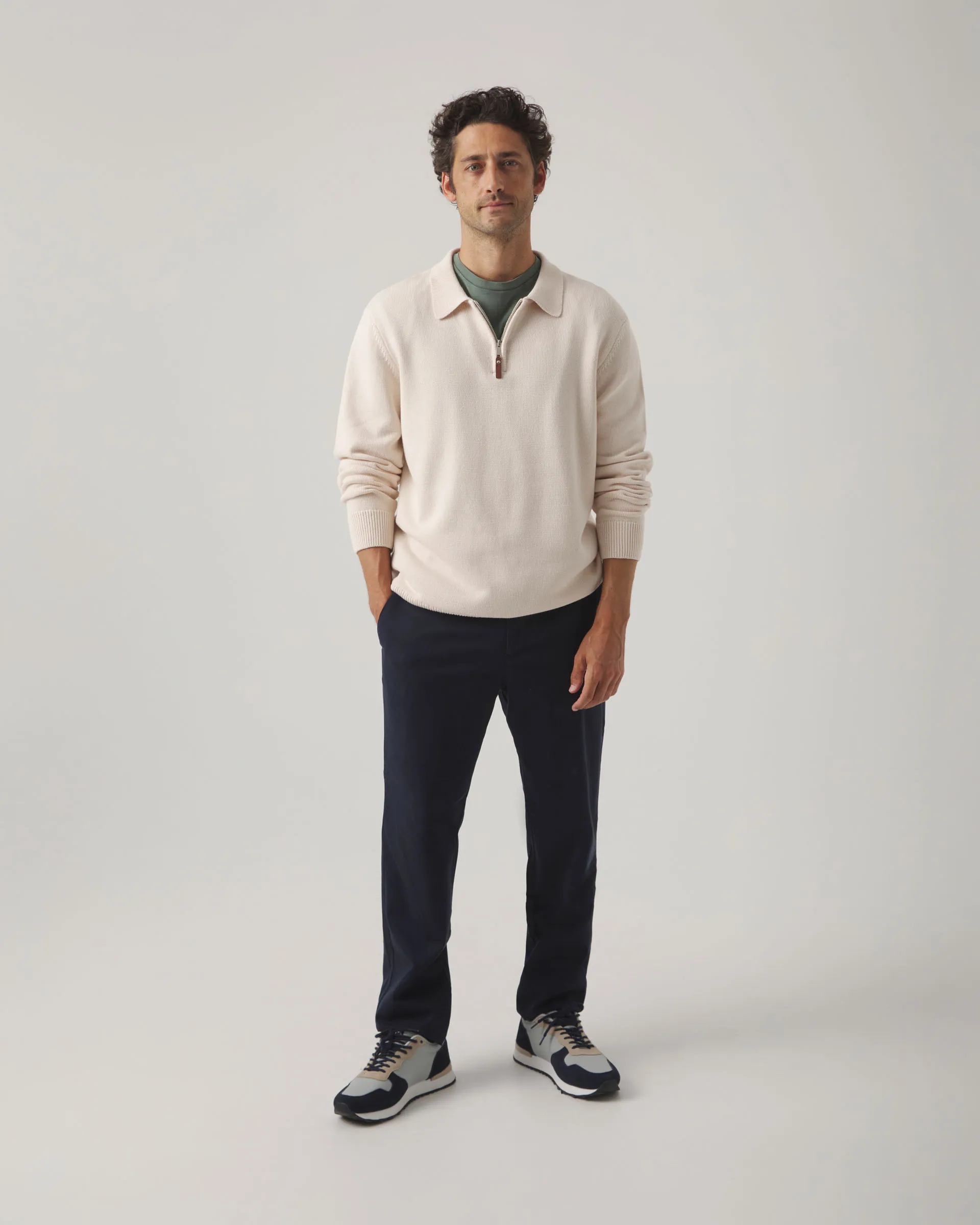 Jersey Polo Zip Crudo - Image 5