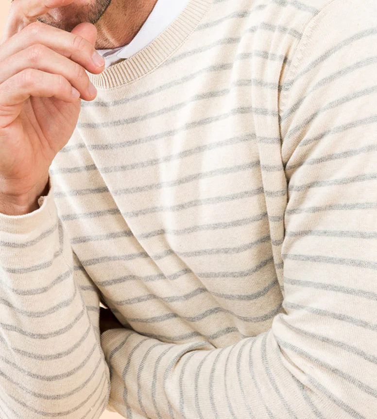 JERSEY STRIPES BEIGE - Image 2