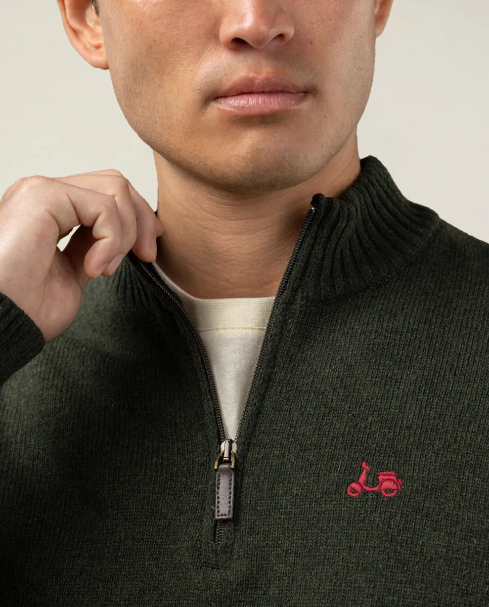 JERSEY ZIP KHAKI - Image 3