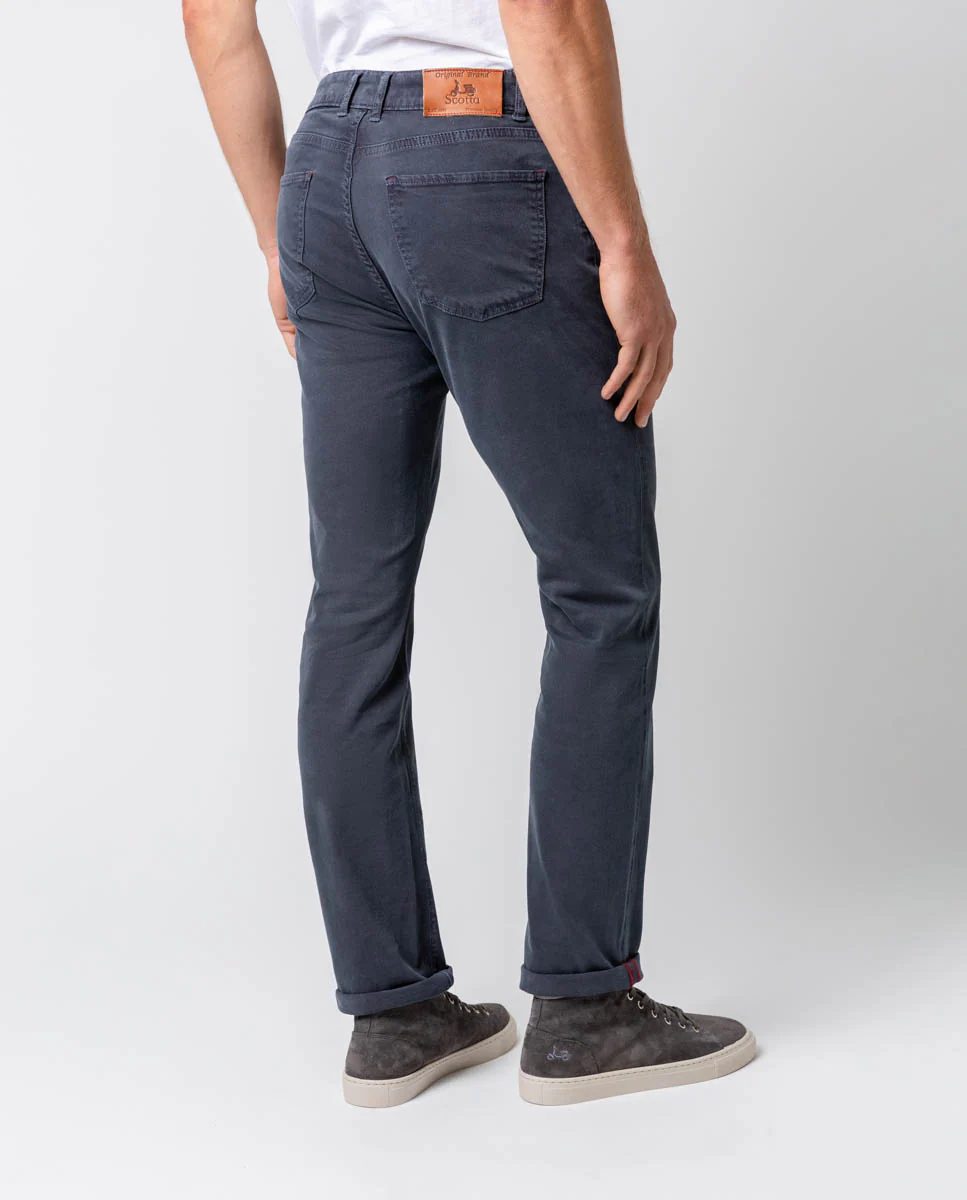 Pantalon 5 bolsillos azul grisaceo - Image 3