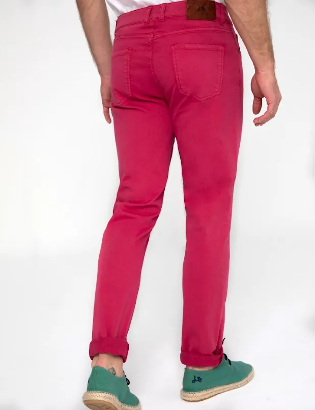 Pantalon 5 bolsillos frambuesa - Image 2