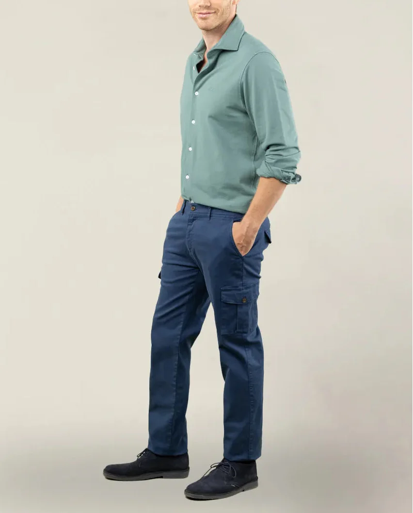 PANTALON BRANDO CARGO MARINO - Image 2