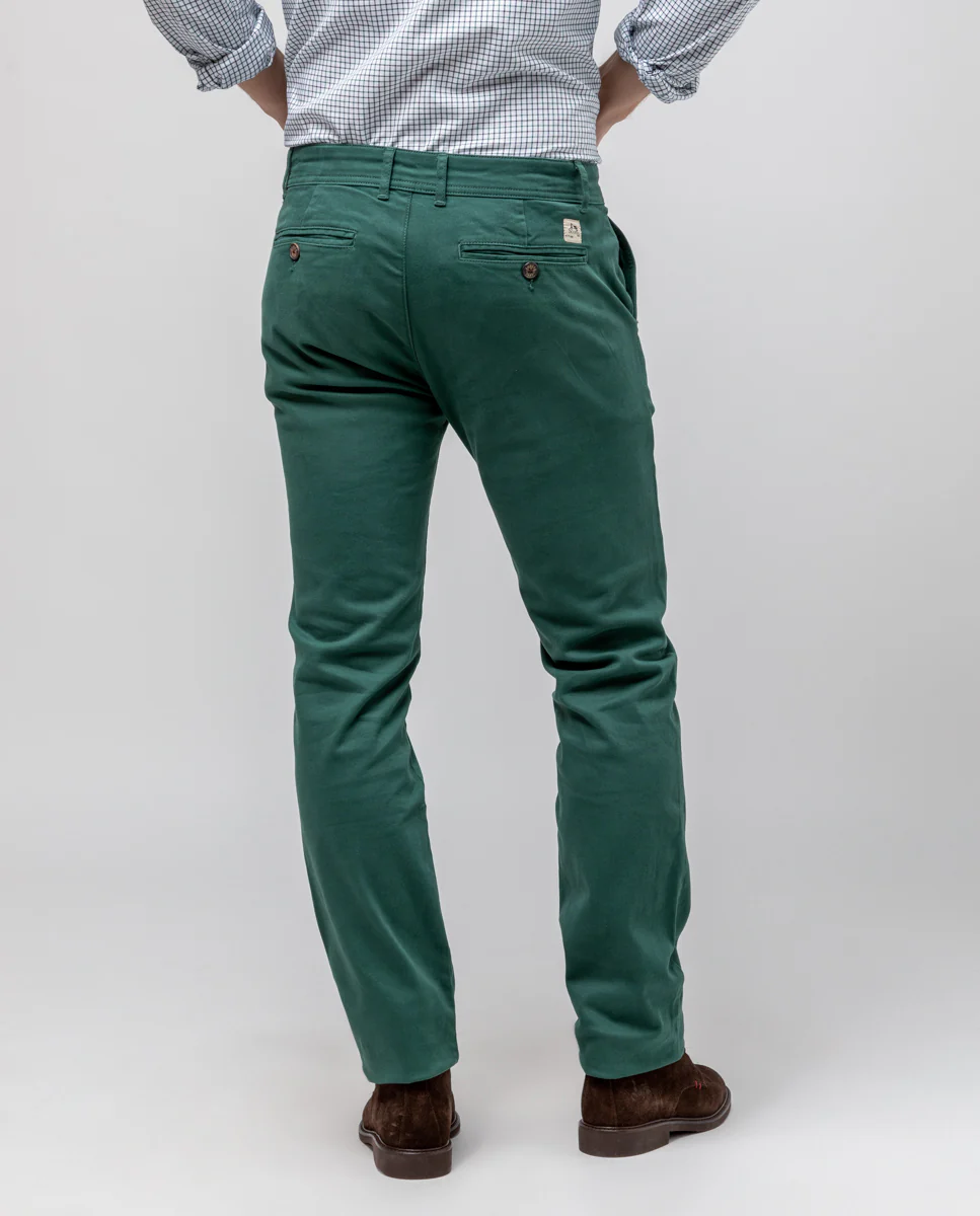 Pantalon chino slim fit verde - Image 3